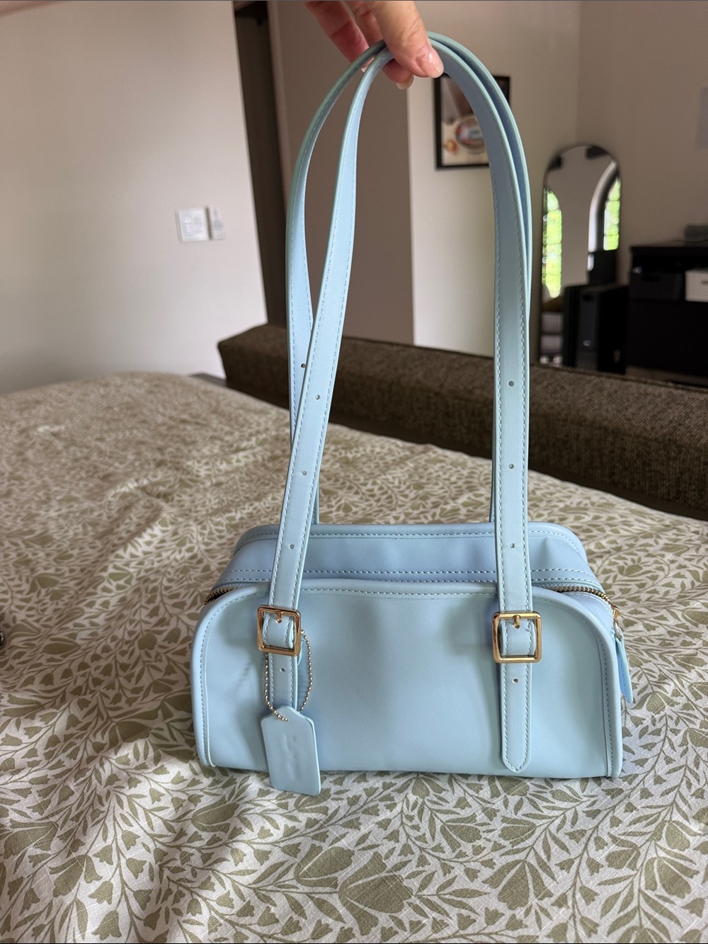 Keyli Light Blue Women’s Vegan Leather Shoulder Bag